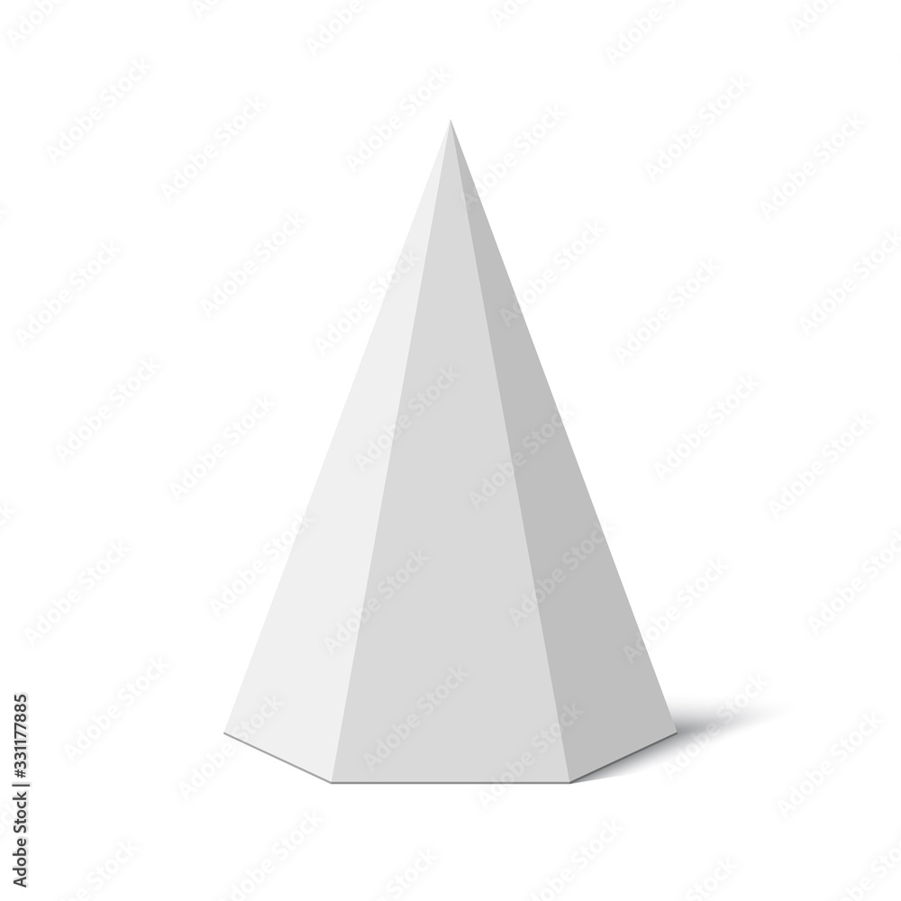 White pyramid. Box. Vector illustration. White pyramid. Box. Vector illustration.