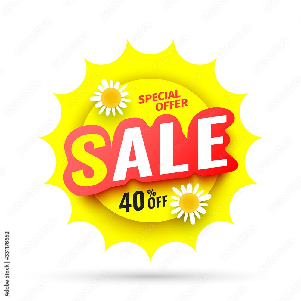 Round sale banner. Vector illustration. Round sale banner. Vector illustration.