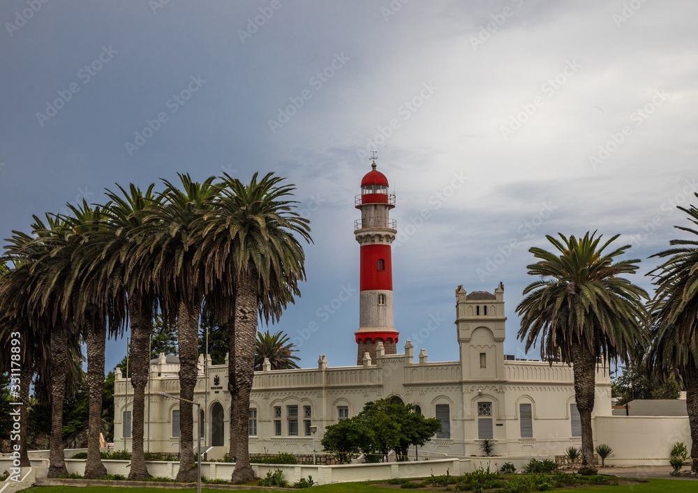 Old Lighthouse in the city of Swakopmund at the Atlantic Ocean in Namibia