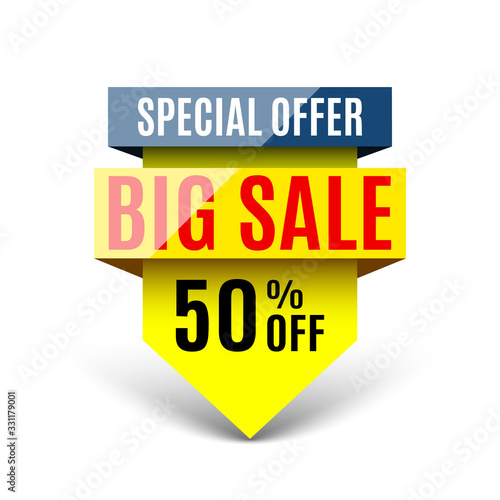 Big sale banner. Vector illustration.