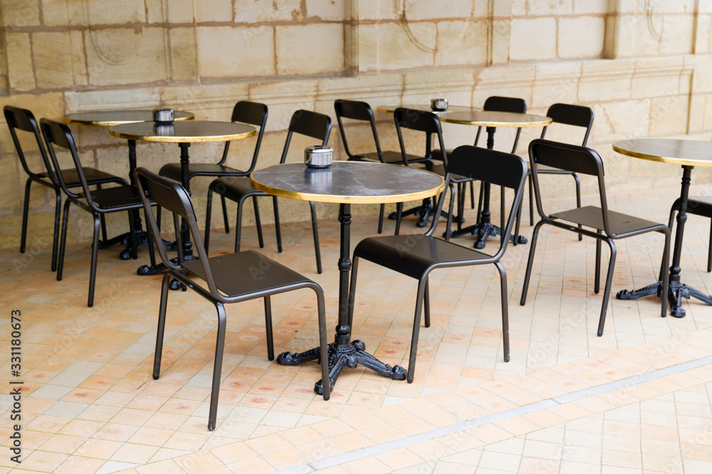 restaurant bar outdoor terrace in Bordeaux city summer restaurant bar outdoor terrace in Bordeaux city summer