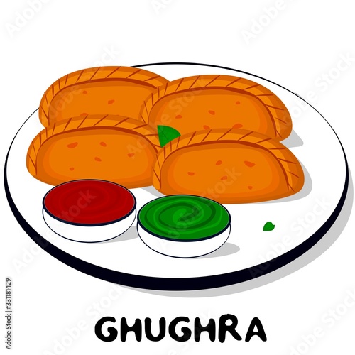 Ghughra indian Gujarati Food Vector photo