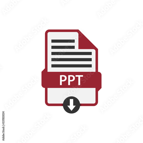 PPT document download file vector