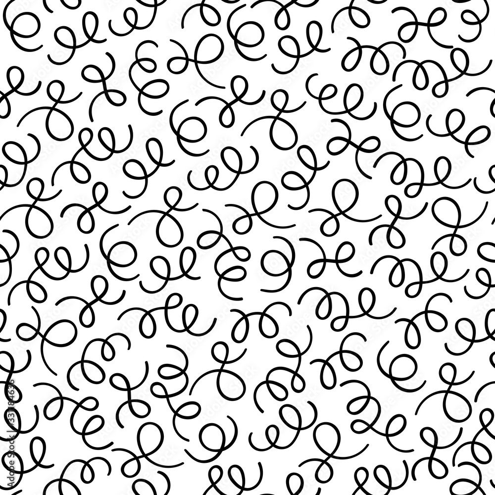 Abstract vector texture. Black and white. Calligraphic swirls on a white background. Design for wrapping paper,invitations,banners,cards. Abstract vector texture. Black and white. Calligraphic swirls on a white background. Design for wrapping paper,invitations,banners,cards.