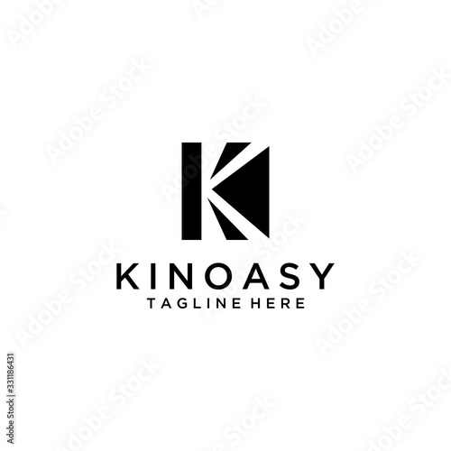 Creative Illustration modern K sign geometric logo design template