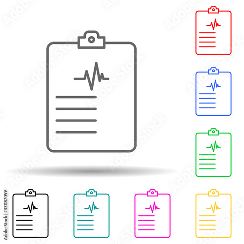 Medical test multi color set icon. Simple thin line, outline vector of medical icons for ui and ux, website or mobile application