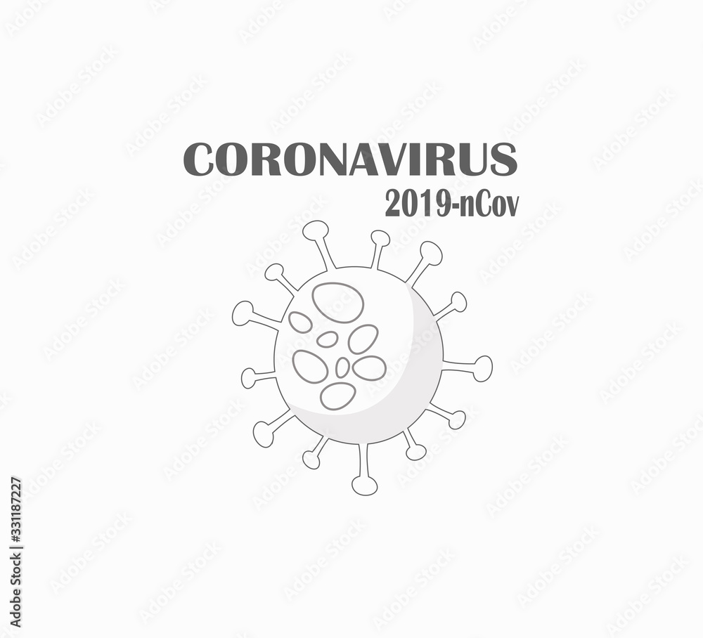 Coronavirus, COVID-19 icon Vector illustration flat. World pandemic 2020. Wuhan syndrome.