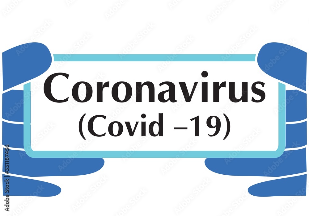 Covid 19 Coronavirus vector banner with test tube in surgical gloves Stop Novel Coronavirus outbreak covid-19 2019-nCoV symptoms in Wuhan China. Coronovirus, white background Covid 19 Coronavirus vector banner with test tube in surgical gloves Stop Novel Coronavirus outbreak covid-19 2019-nCoV symptoms in Wuhan China. Coronovirus, white background