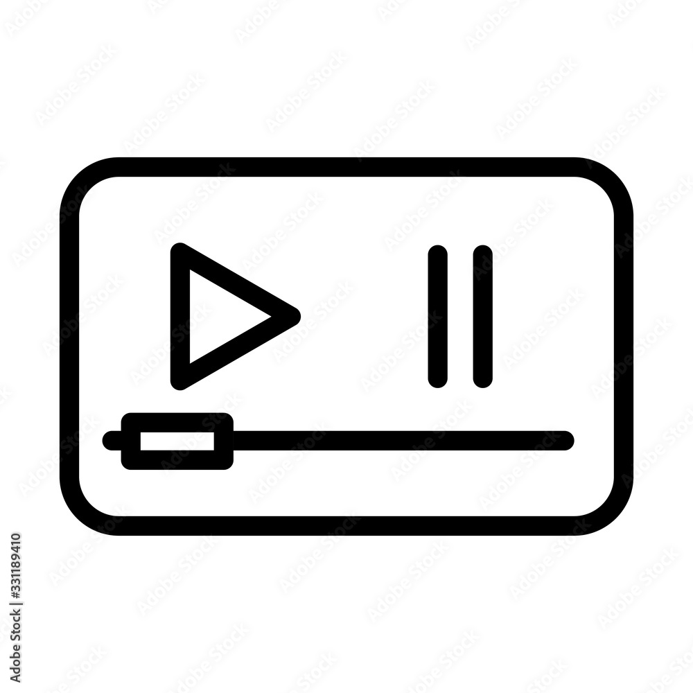 play and puse button sound line style icon play and puse button sound line style icon