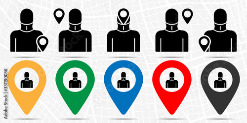 Break, neck, gypsum icon in location set. Simple glyph, flat illustration element of bone injury theme icons
