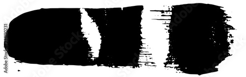 Grunge spot. Abstract the trace of the ink. A smear of black paint with a dry brush