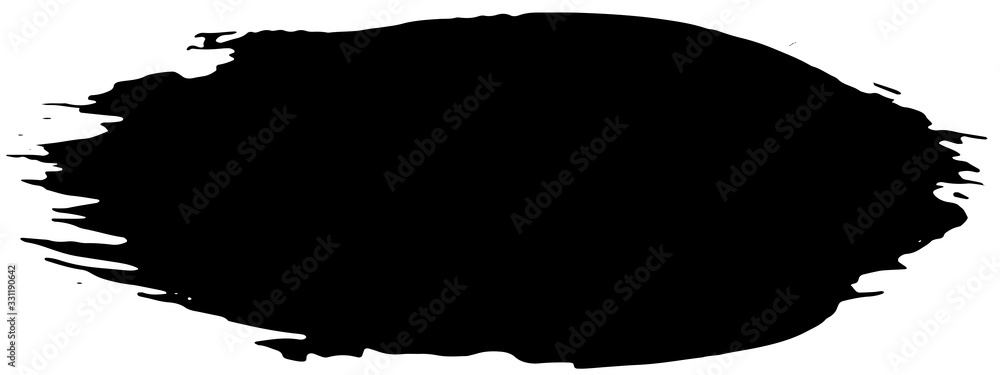 Grunge spot. Abstract the trace of the ink. A smear of black paint with a dry brush Grunge spot. Abstract the trace of the ink. A smear of black paint with a dry brush