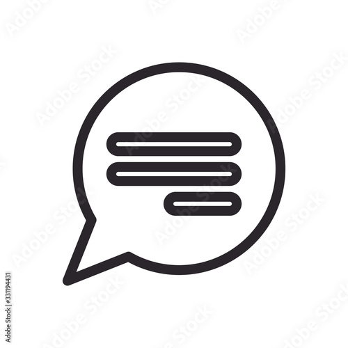 speech bubble message line style icon