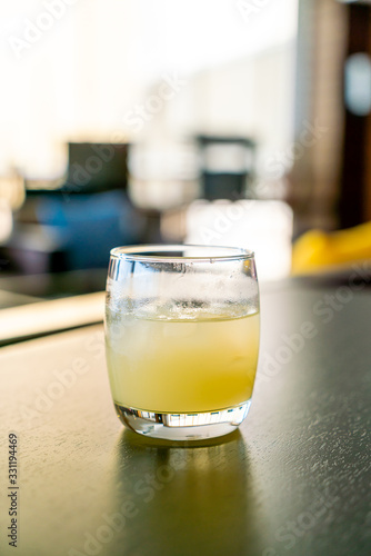 fresh pineapple juice glass
