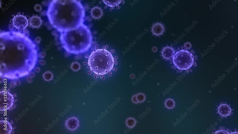 Coronavirus Cells. Animation Group Of Viruses That Cause Respiratory Infections Coronavirus Cells. Animation Group Of Viruses That Cause Respiratory Infections