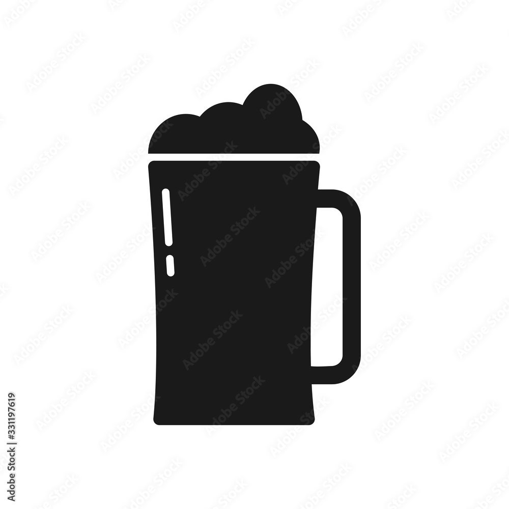 beer icon in trendy flat design beer icon in trendy flat design