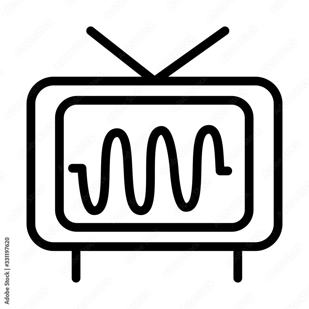television frequency audio sound line style icon television frequency audio sound line style icon