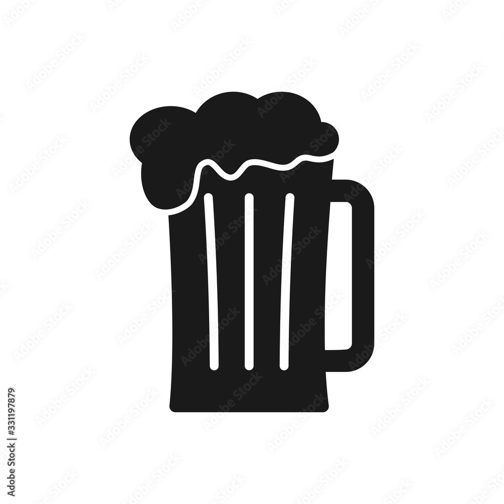 beer icon in trendy flat design beer icon in trendy flat design