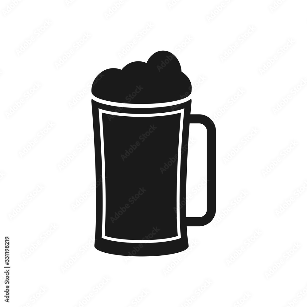 beer icon in trendy flat design beer icon in trendy flat design