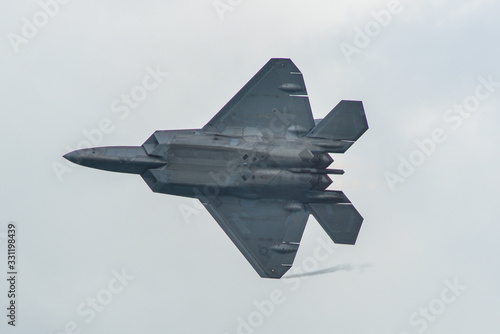 Tablou canvas USAF Lockheed Martin F-22 Raptor flying for display