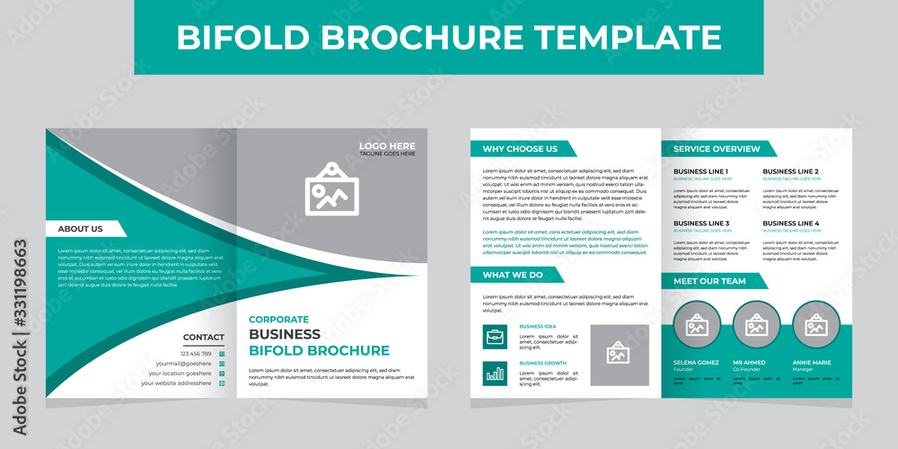 Abstract bifold brochure template Abstract bifold brochure template