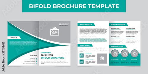 Abstract bifold brochure template photo