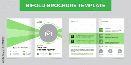 Creative circle bifold brochure template
