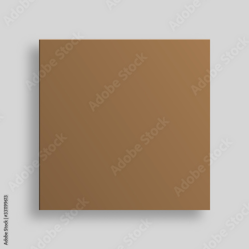 Realistic blank package cardboard box. Mockup vector isolated. Template design. Realistic vector illustration.