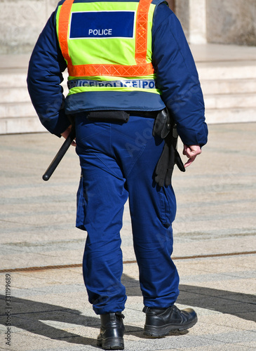 Police officer on the city street