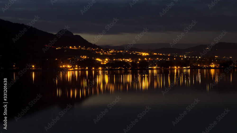Reflections on lake, Caldonazzo lake, Italy