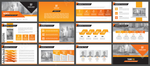 Presentation templates, corporate. Elements of infographics for presentation templates. Annual report, book cover, brochure, layout, leaflet layout template design.	 photo