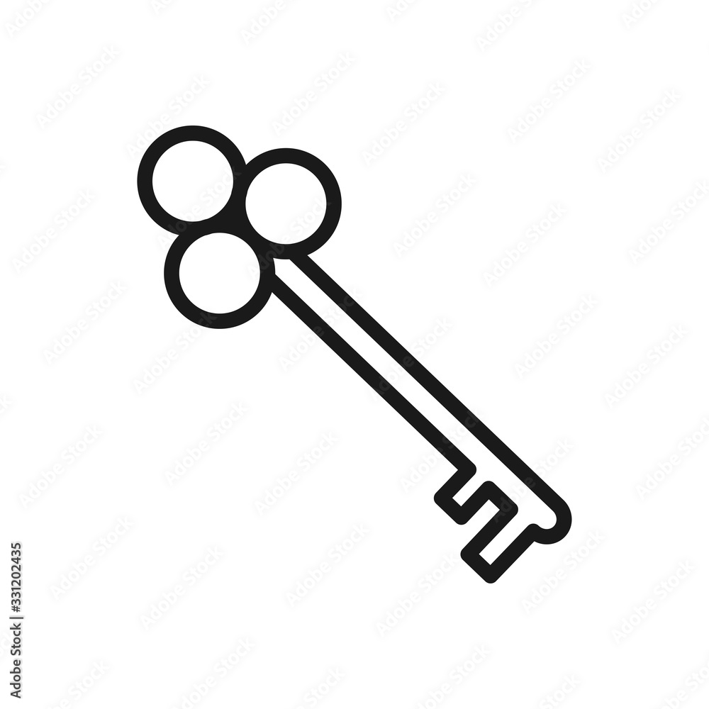 key icon in trendy flat design key icon in trendy flat design