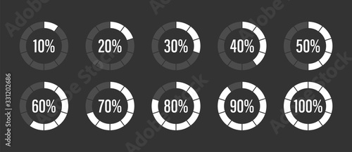 Progress load set loader. Vector progress loading bar set. Vector isolated