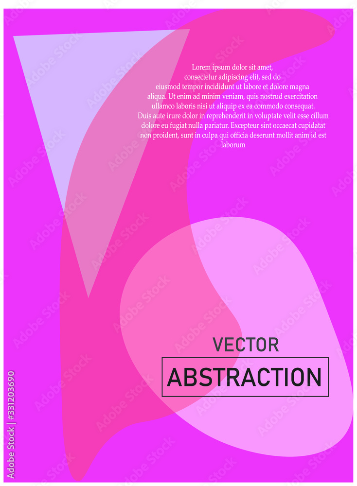 Fluid  style vector abstraction with translucent rounded shapes. Posters for the design of websites, clothes, packaging, dishes, wallpaper, books, equipment.