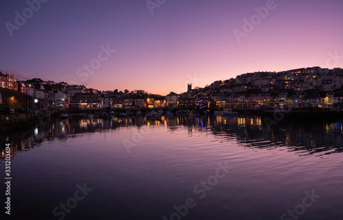 Brixham and blue hour sunset devon England UK © pbnash1964