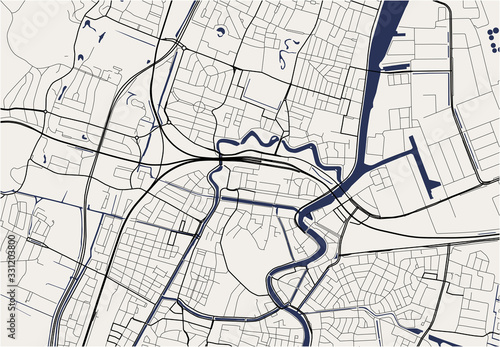 map of the city of Haarlem, Netherlands