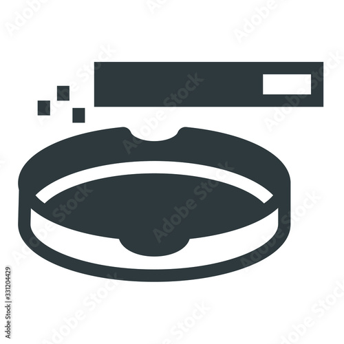 ashtray black icons on white background