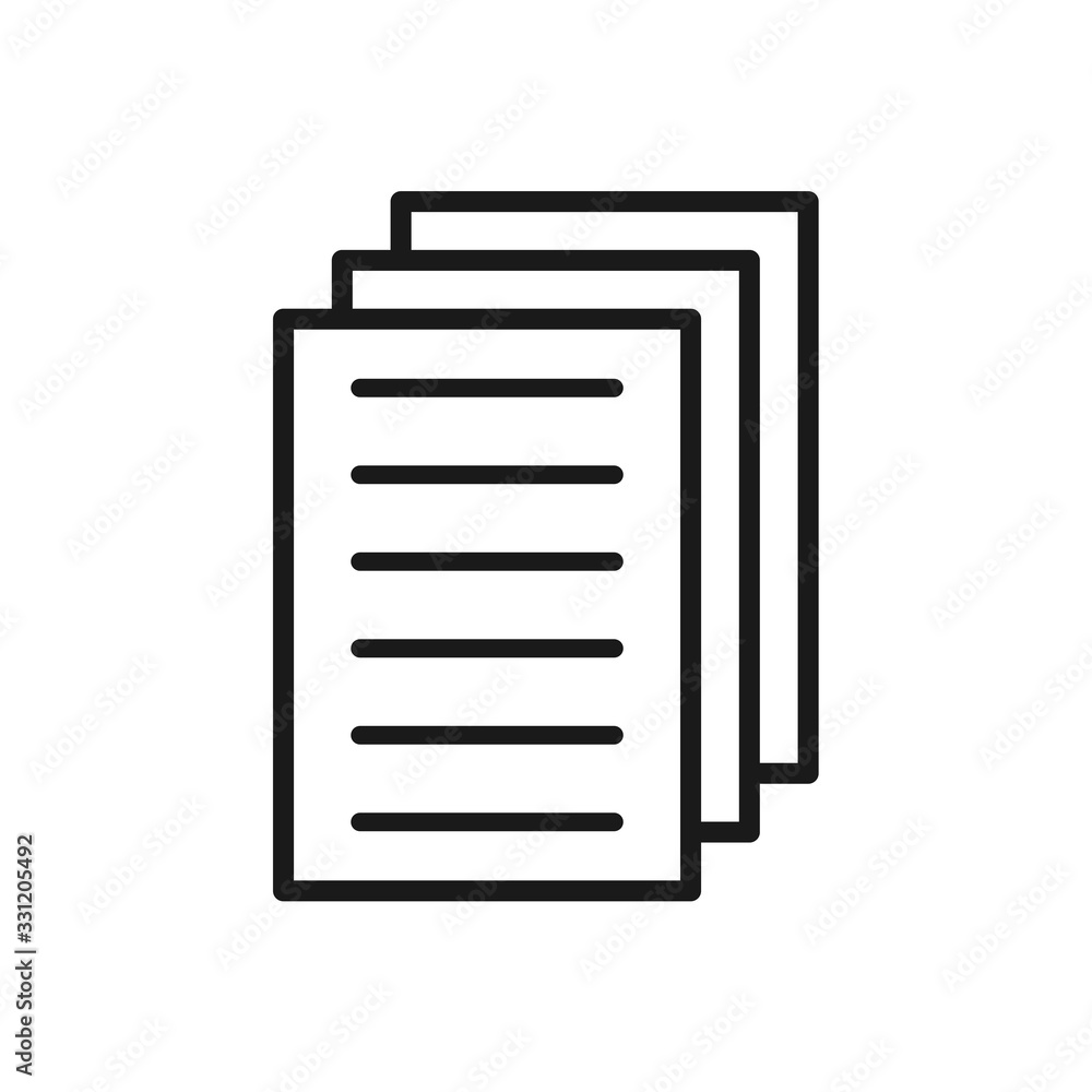 paper icon in trendy flat design paper icon in trendy flat design