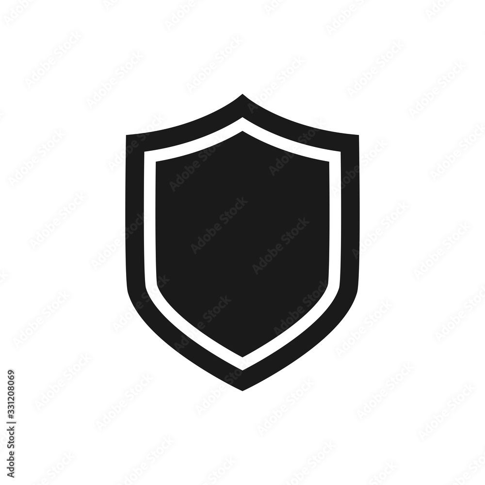 flat design shield icon vector logo template flat design shield icon vector logo template