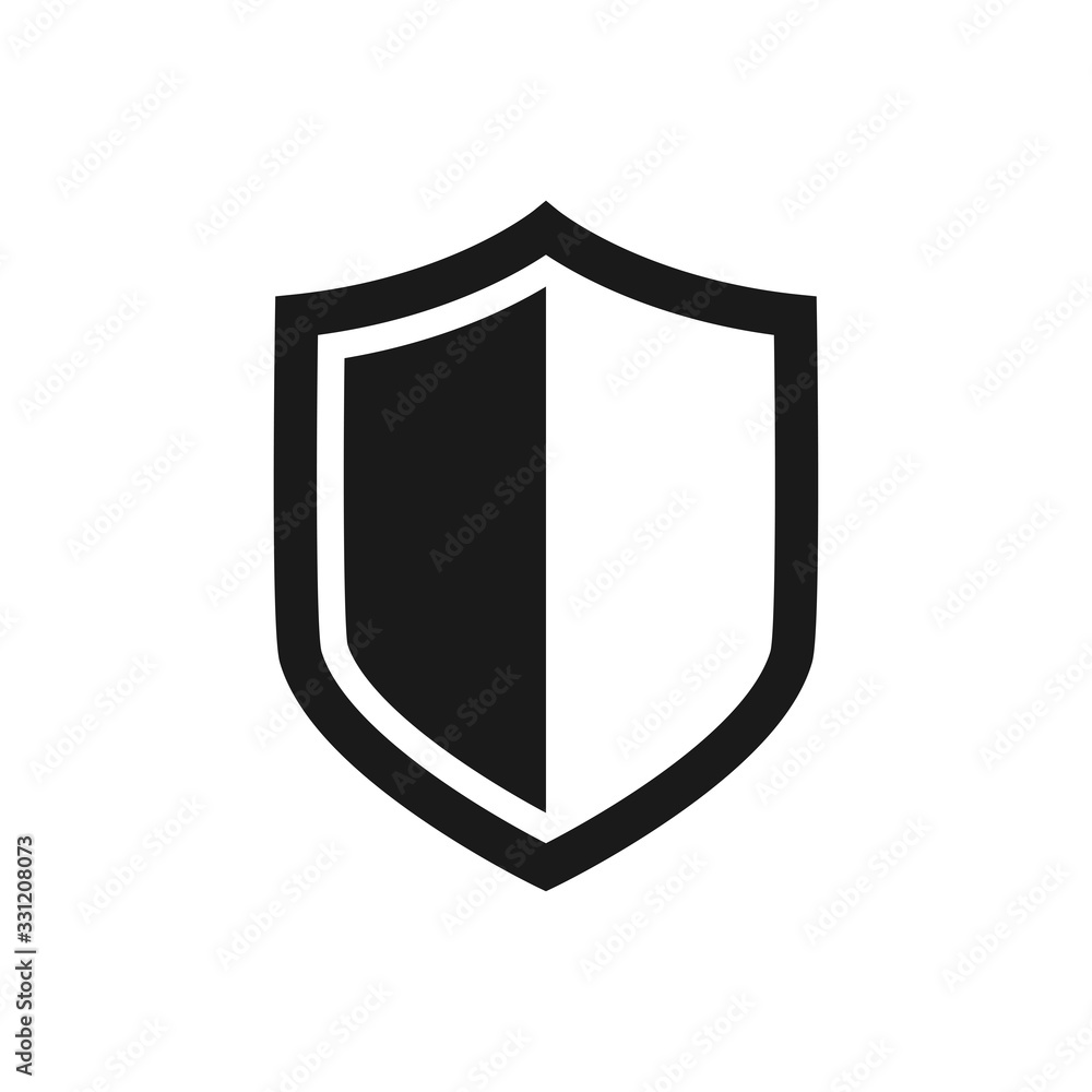 flat design shield icon vector logo template flat design shield icon vector logo template
