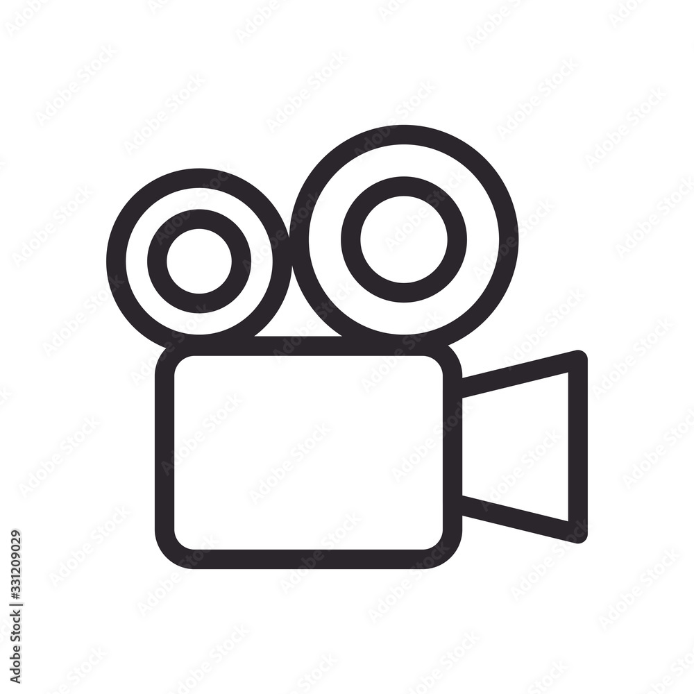 video camera line style icon