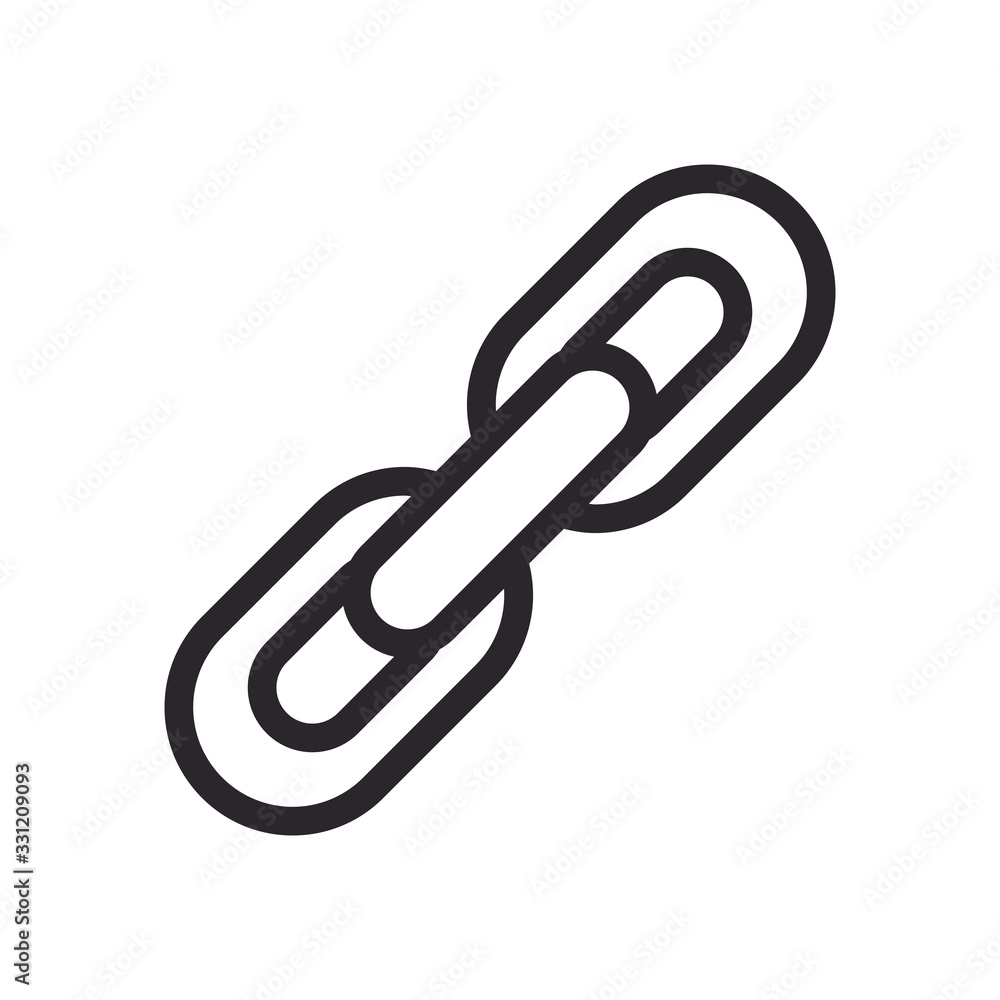 Isolated link symbol line style icon Isolated link symbol line style icon