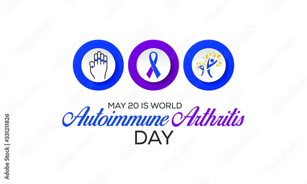 Vector illustration on the theme of World Autoimmune Arthritis day observed on May 20th every year. Vector illustration on the theme of World Autoimmune Arthritis day observed on May 20th every year.