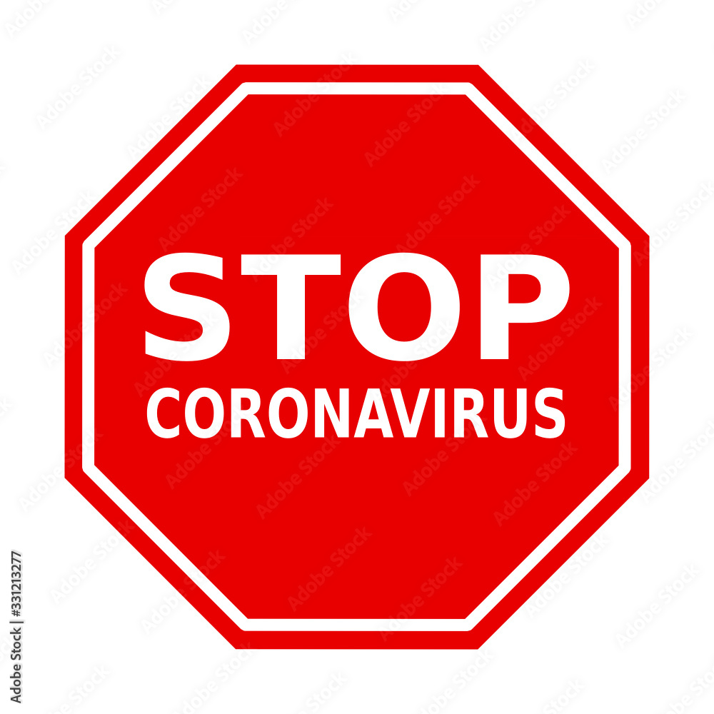 znak stop coronavirus - obrazy, fototapety, plakaty 