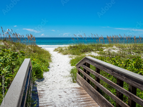 Path to a Gulf of Mexico beach in Bradenton Beach on the west coast of Florida