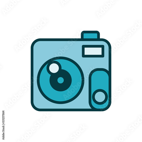 camera photographic line style icon