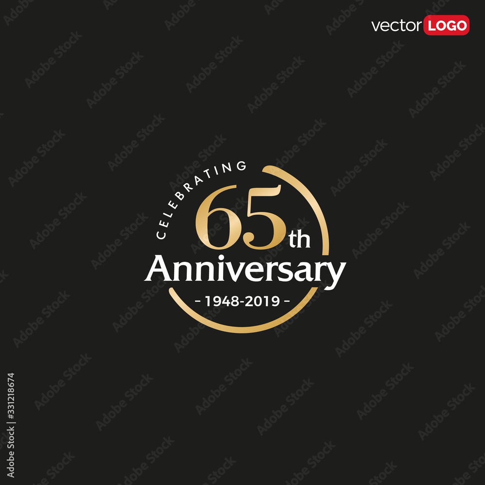65TH/sixty-five/65 Years Anniversary Logo Vector Template Design Illustration 65TH/sixty-five/65 Years Anniversary Logo Vector Template Design Illustration