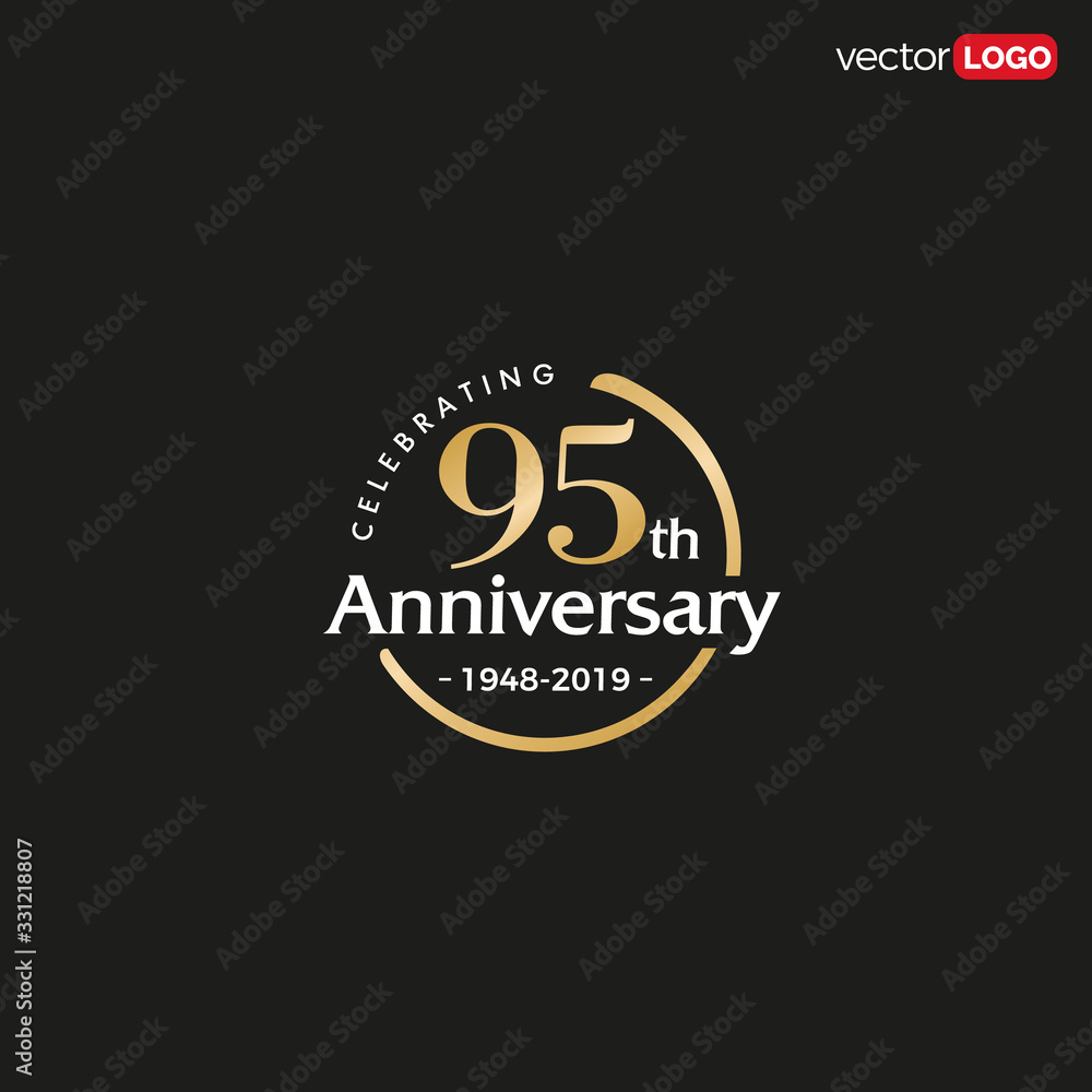 95TH/ninety-five/95 Years Anniversary Logo Vector Template Design Illustration 95TH/ninety-five/95 Years Anniversary Logo Vector Template Design Illustration