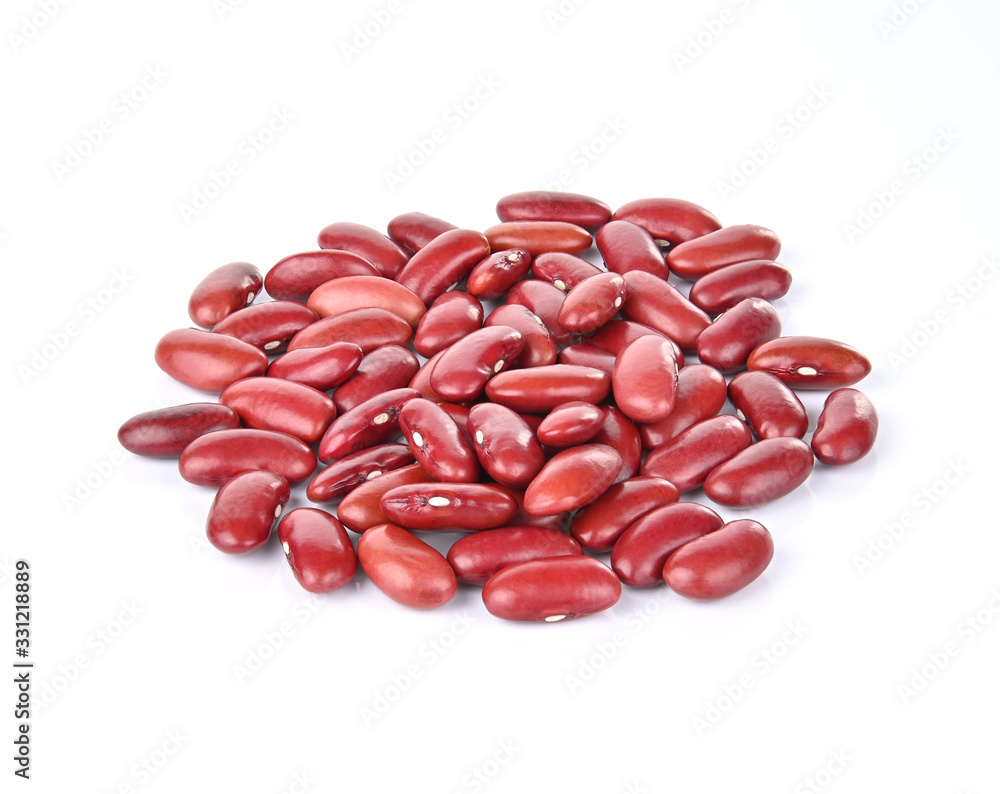 red kidney bean isolated on white background red kidney bean isolated on white background