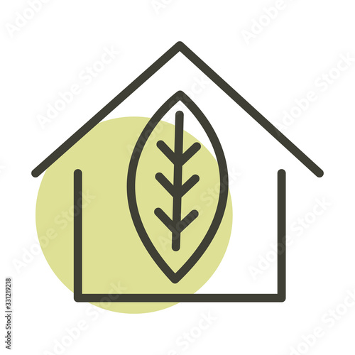 house ecology alternative sustainable energy line style icon
